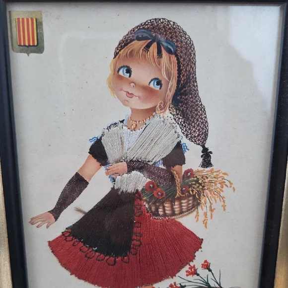 Castaner Art Print with Gold Frame and Red Accents - Picture 3 of 8